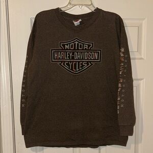 Harley-Davidson Dark Brown Logo Long Sleeve